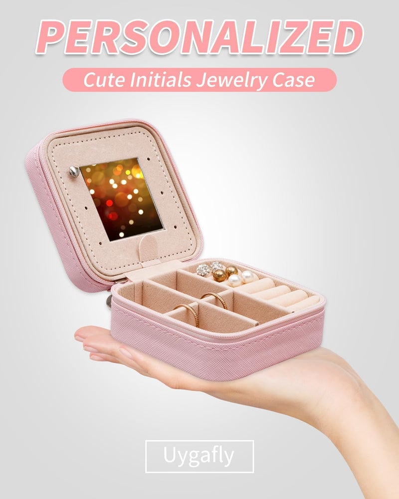 Uygafly Christmas Gifts for Girls 3 4 5 6 7 8 9 10 11 12 13 14 Year Old,Gifts for Teens Kids Daughter Sister Birthday Gifts for Women - Travel Jewelry Case Small Box Cute Stuff | Pink,A - Image 3